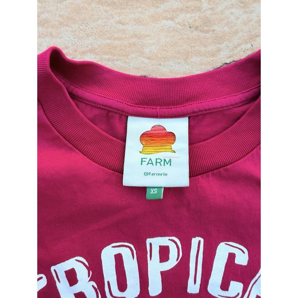Farm Rio Tropical Tee XS Red Graphic Pullover Sleeveless Cotton Casual - Picture 2 of 3